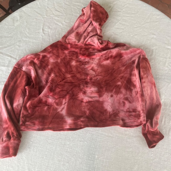 Bebe rose pullover hoodie velvet feel size large. - Picture 6 of 7